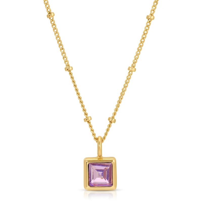 Gold Birthstone Bottle Necklace