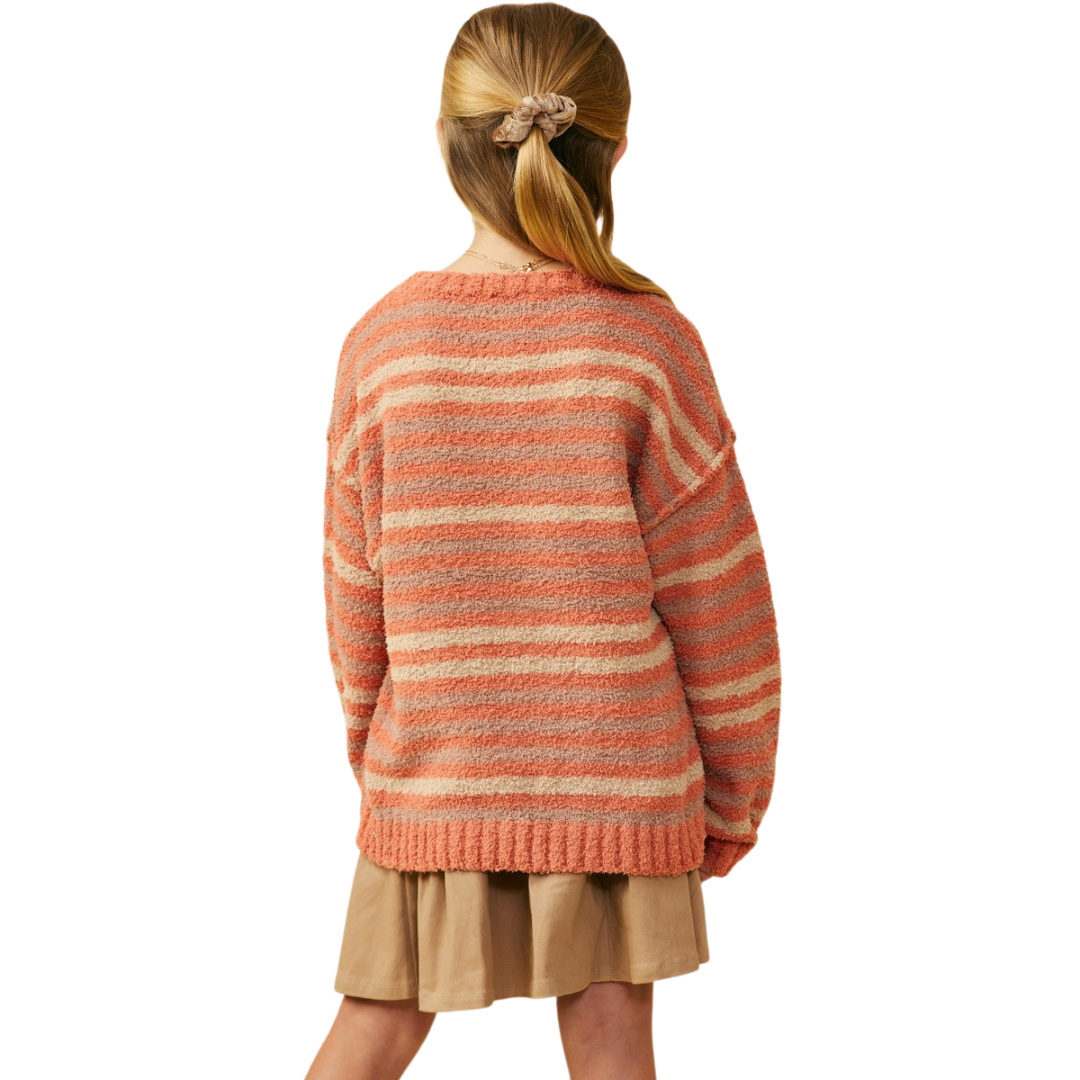 Soft Multicolor Stripe Pullover Sweater