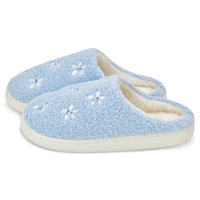 Blue Ditsy Slippers