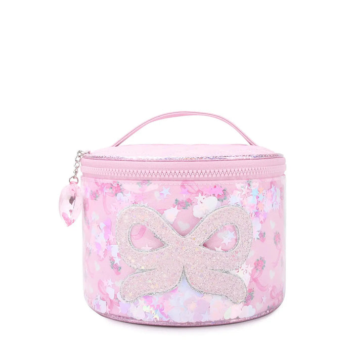 Confetti Floral Bow Round Glam Bag