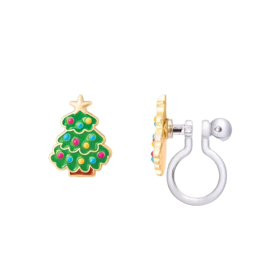Clip On Earrings | Happy Christmas Tree