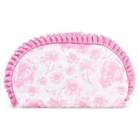 Pretty Pink Toile Oval Cosmetic Bag