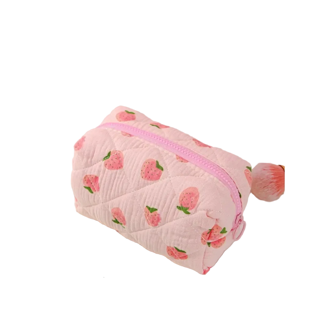 Floral Toile Pattern Makeup Cosmetic Pouch
