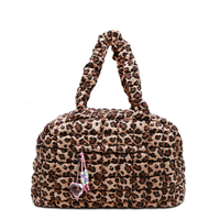 Quilted Scrunchies Leopard Medium Duffle Bag