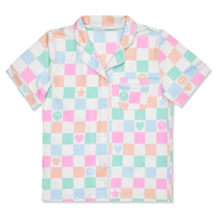 Smiley Check Shorts Lounge Set