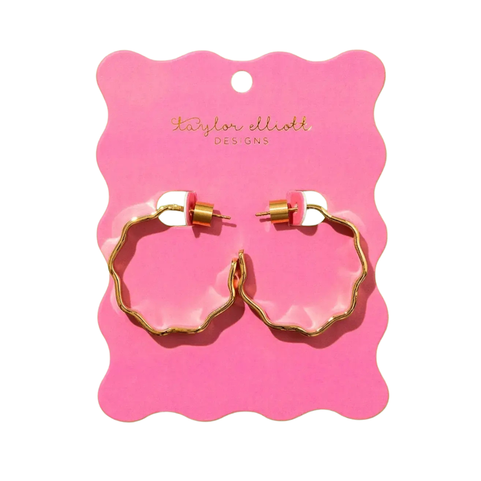 Wavy Hoop Earrings - Cassie