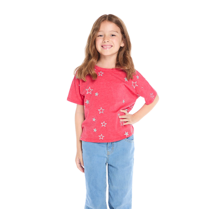 Tossed Glitter Stars Tee