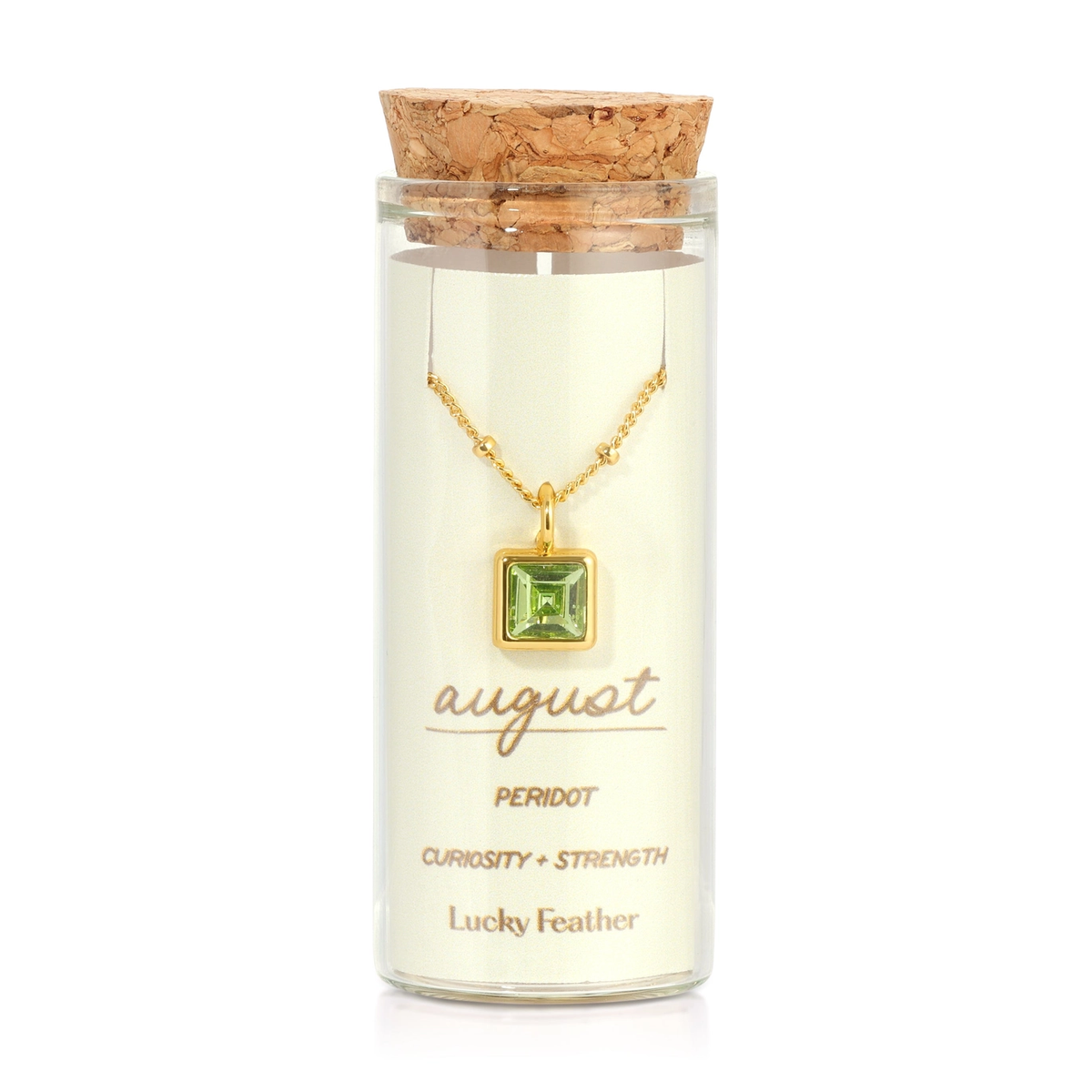 Gold Birthstone Bottle Necklace