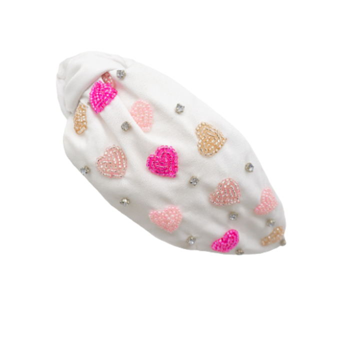 Beaded Heart Headband