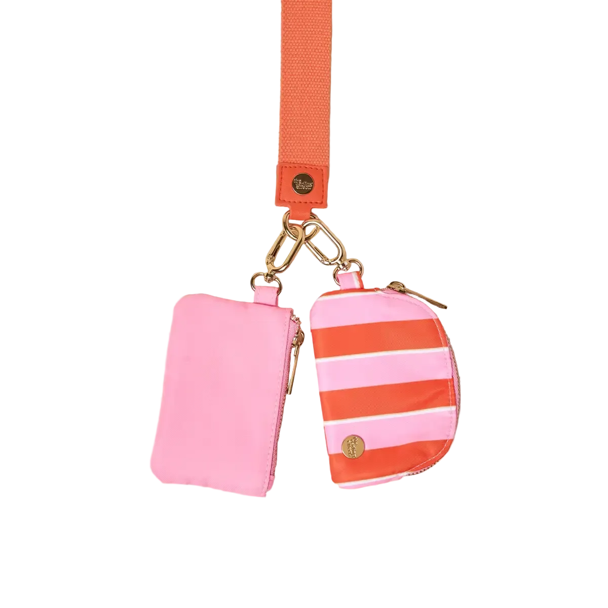 Sicily Stripes Pink Dynamic Duo Pouch Wristlet