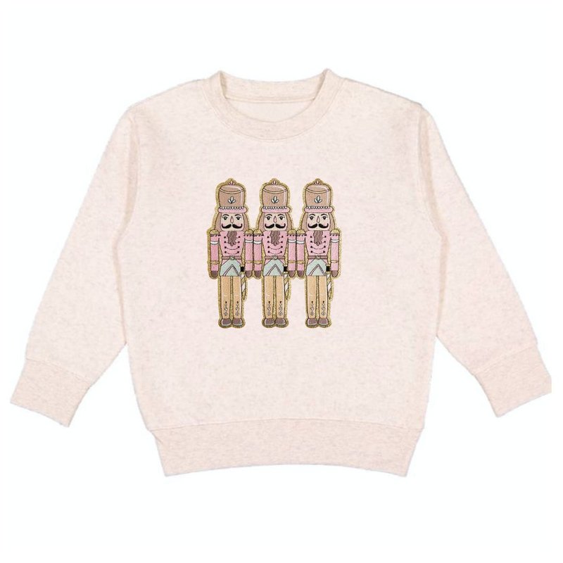 Pastel Nutcracker Patch Christmas Sweatshirt