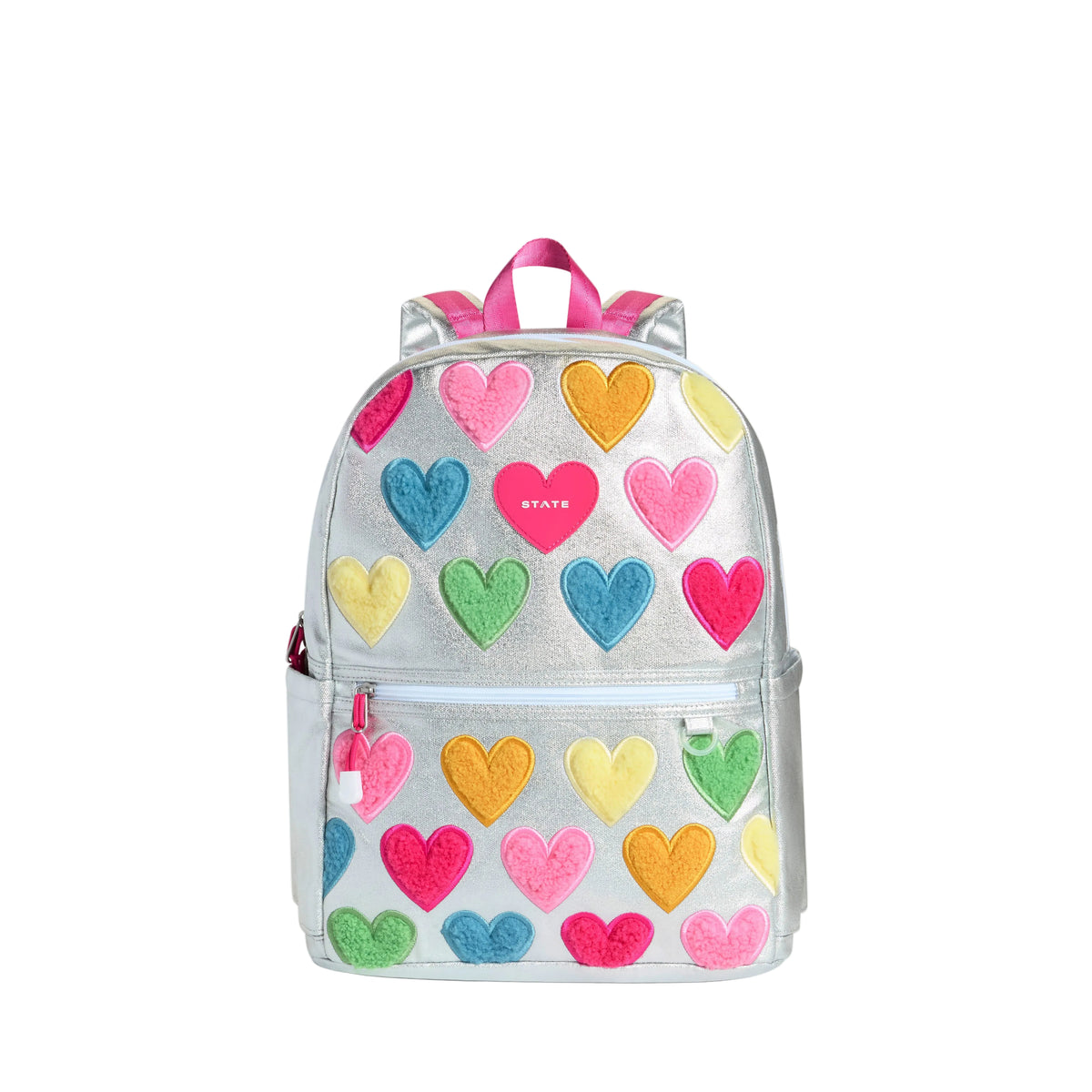 Kane Double Pocket Backpack - Happy Fuzzy Hearts