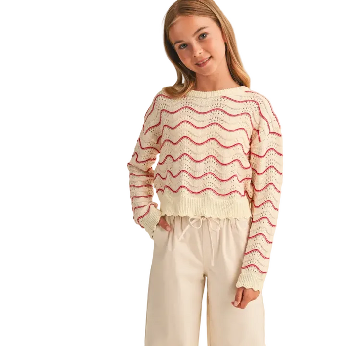 Wavy Knitwear Pull Over