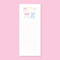 Pastel Bows List Notepad