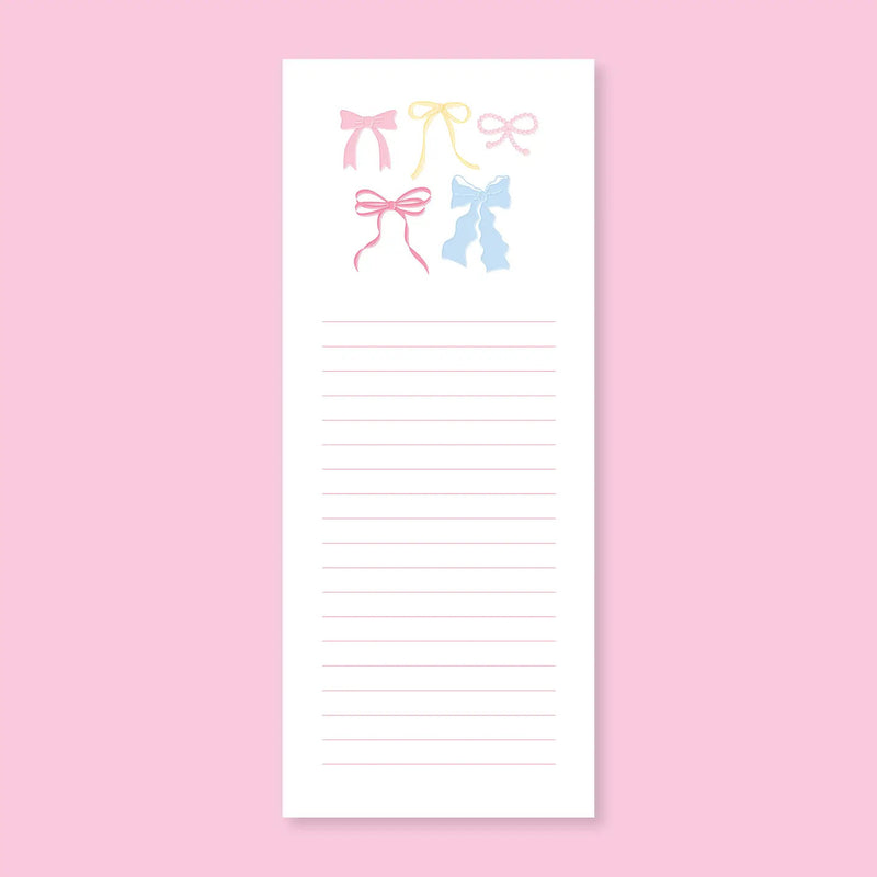 Pastel Bows List Notepad