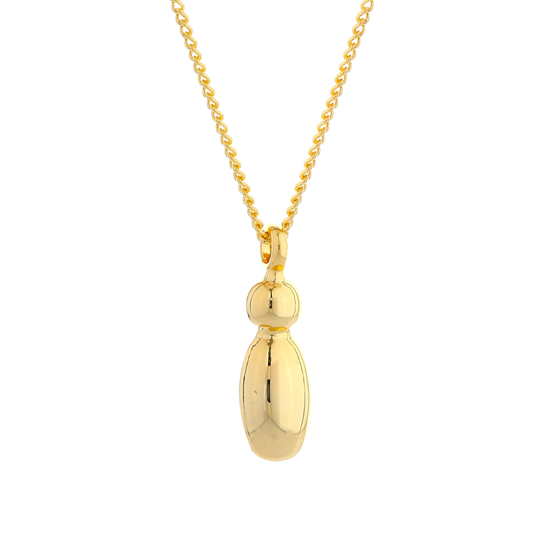Bubble Letter Mini Charm Necklace