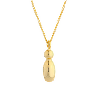 Bubble Letter Mini Charm Necklace
