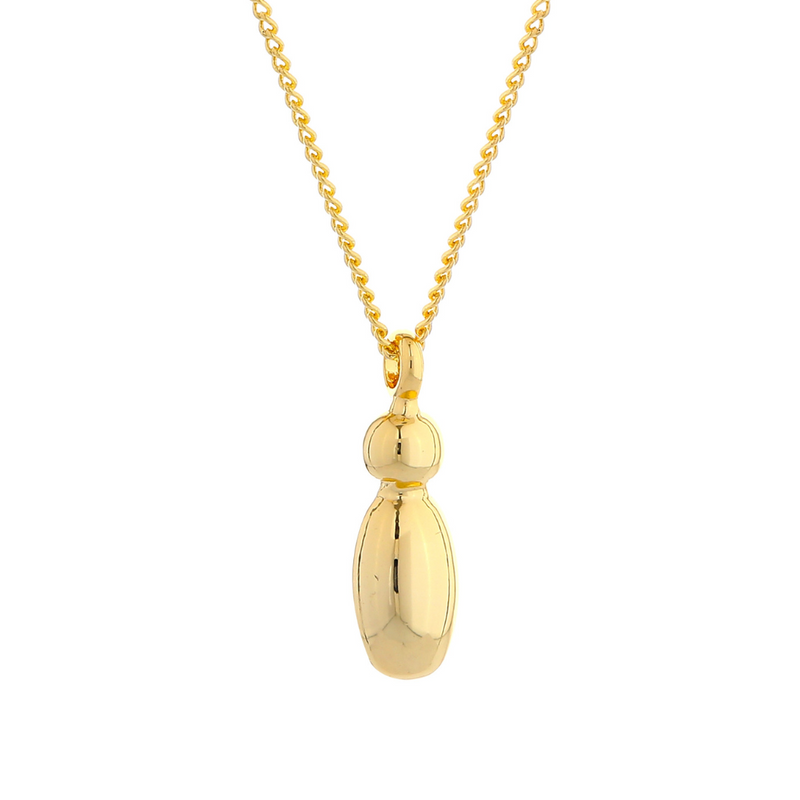 Bubble Letter Mini Charm Necklace