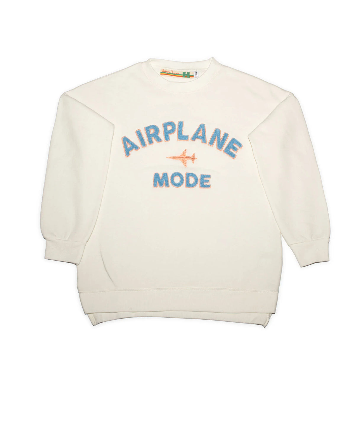 Chenille Patch "Airplane Mode" Oversized Sweatshirt