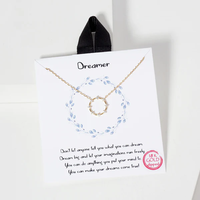Bubble Letter Mini Charm Necklace