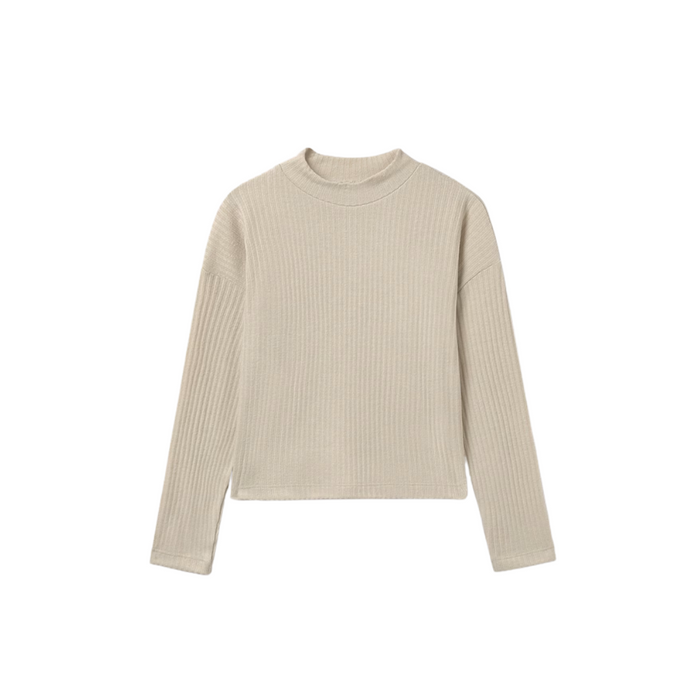 Stripes Mock Neck Sweater
