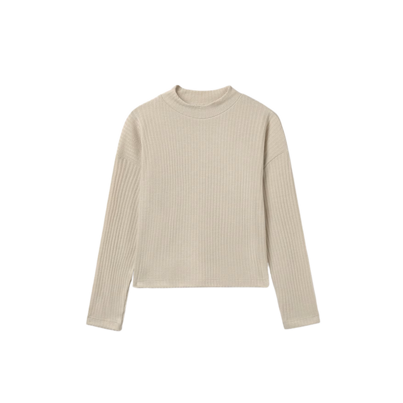 Stripes Mock Neck Sweater
