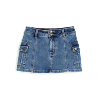 Cargo Pocket Denim Skort