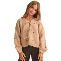Bow Embroidery Sweater