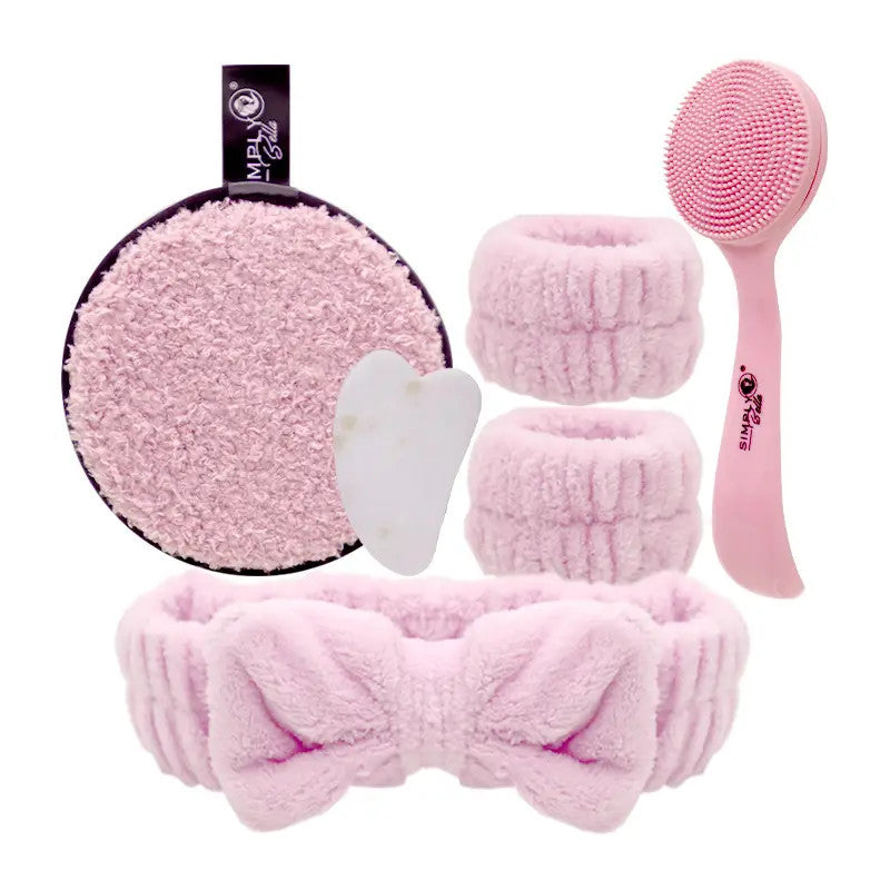 Pink Spa Headband & Wristband Set
