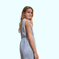 Girls Striped Knitted Dress