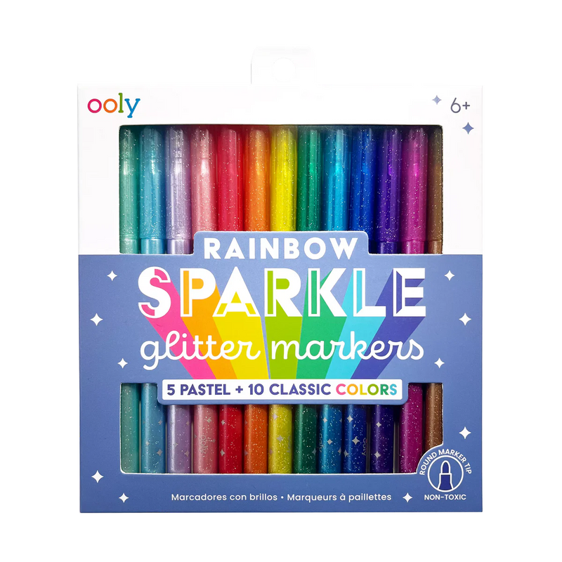 Rainbow Sparkle: Glitter Markers (15)