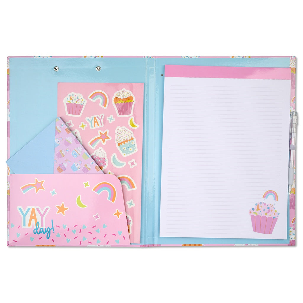 Cupcake Party Clipboard Stationery Set