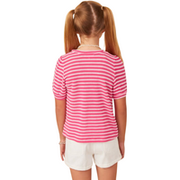 Stripe Puff Sleeve Top