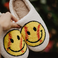 Softball Happy Face Slippers