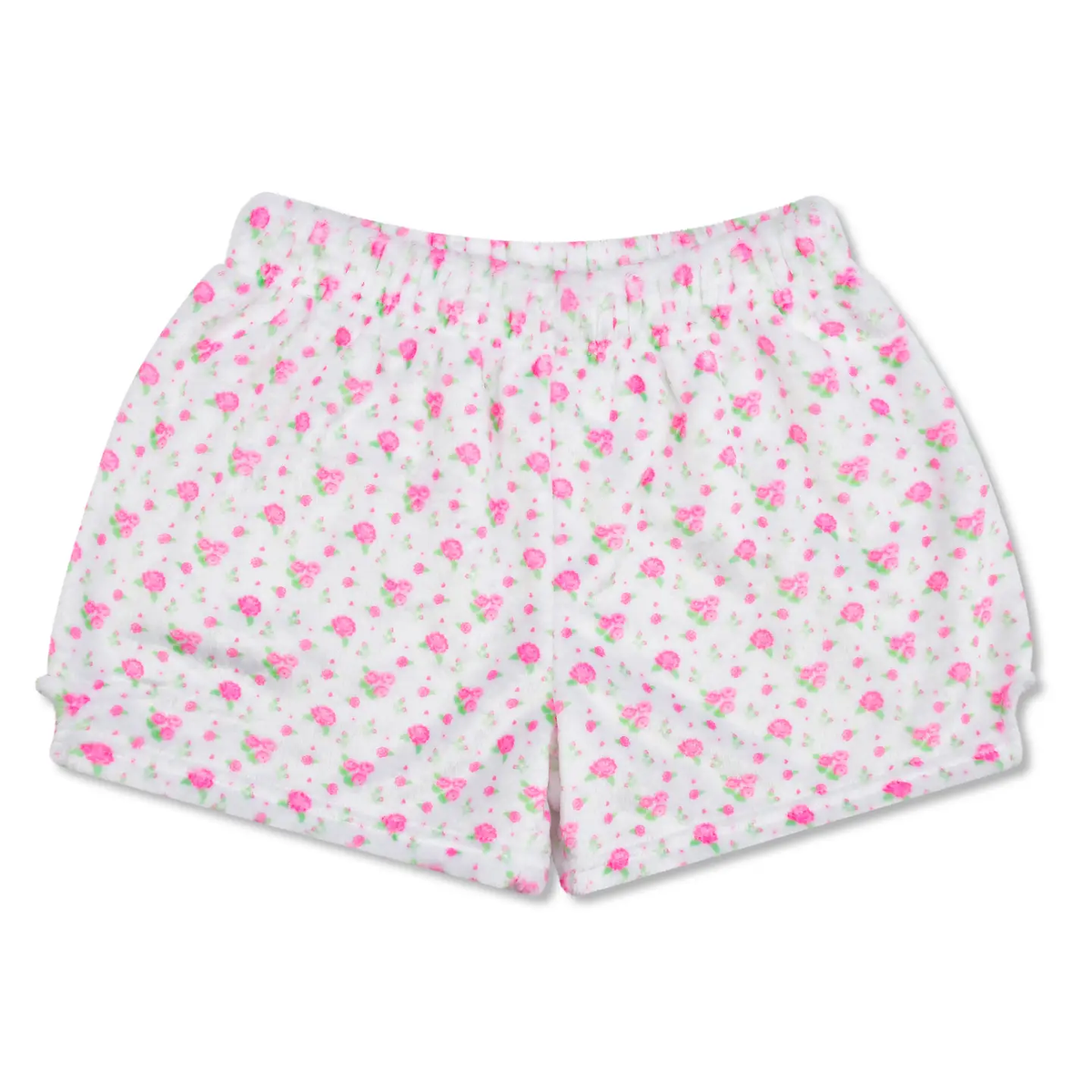 Pretty In White Plush Shorts