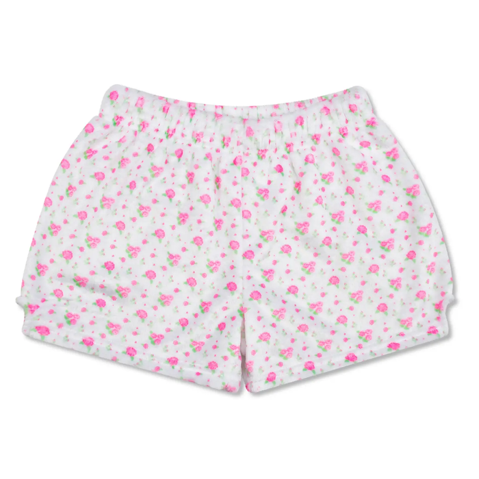 Pretty In White Plush Shorts
