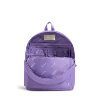 Kane Double Pocket Nylon Backpack - Purple