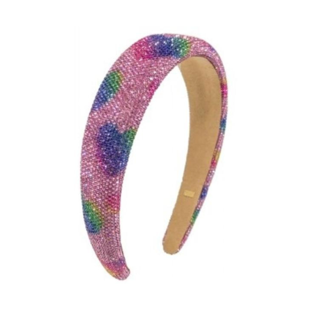 Fully Crystalized Heart Headband | Pink