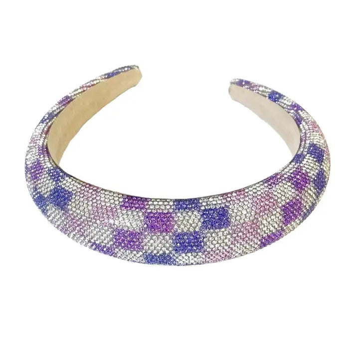 Era Check Crystal Fashion Checkered Headband