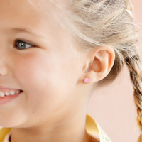 Smile Stud Earrings - Pink