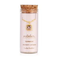 Gold Birthstone Bottle Necklace