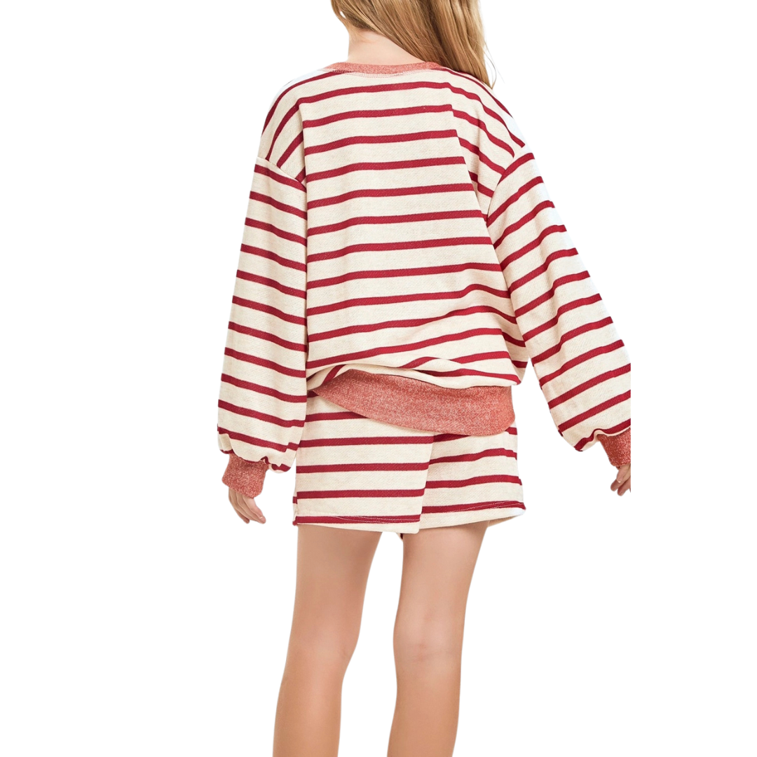 Stripe French Terry Short