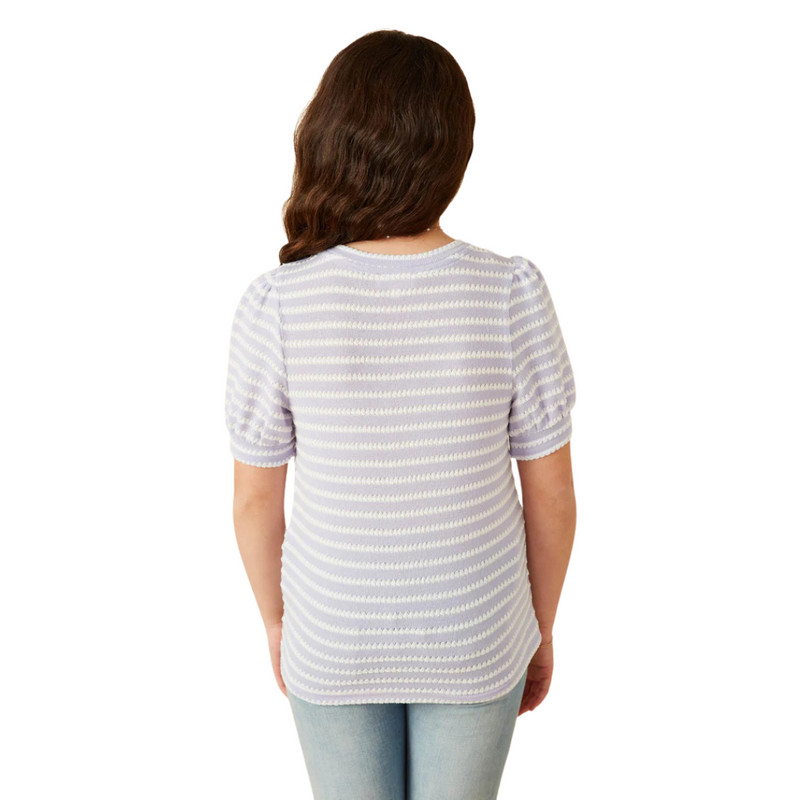 Stripe Puff Sleeve Top