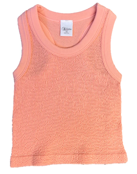 Smocking Sleeveless Tank