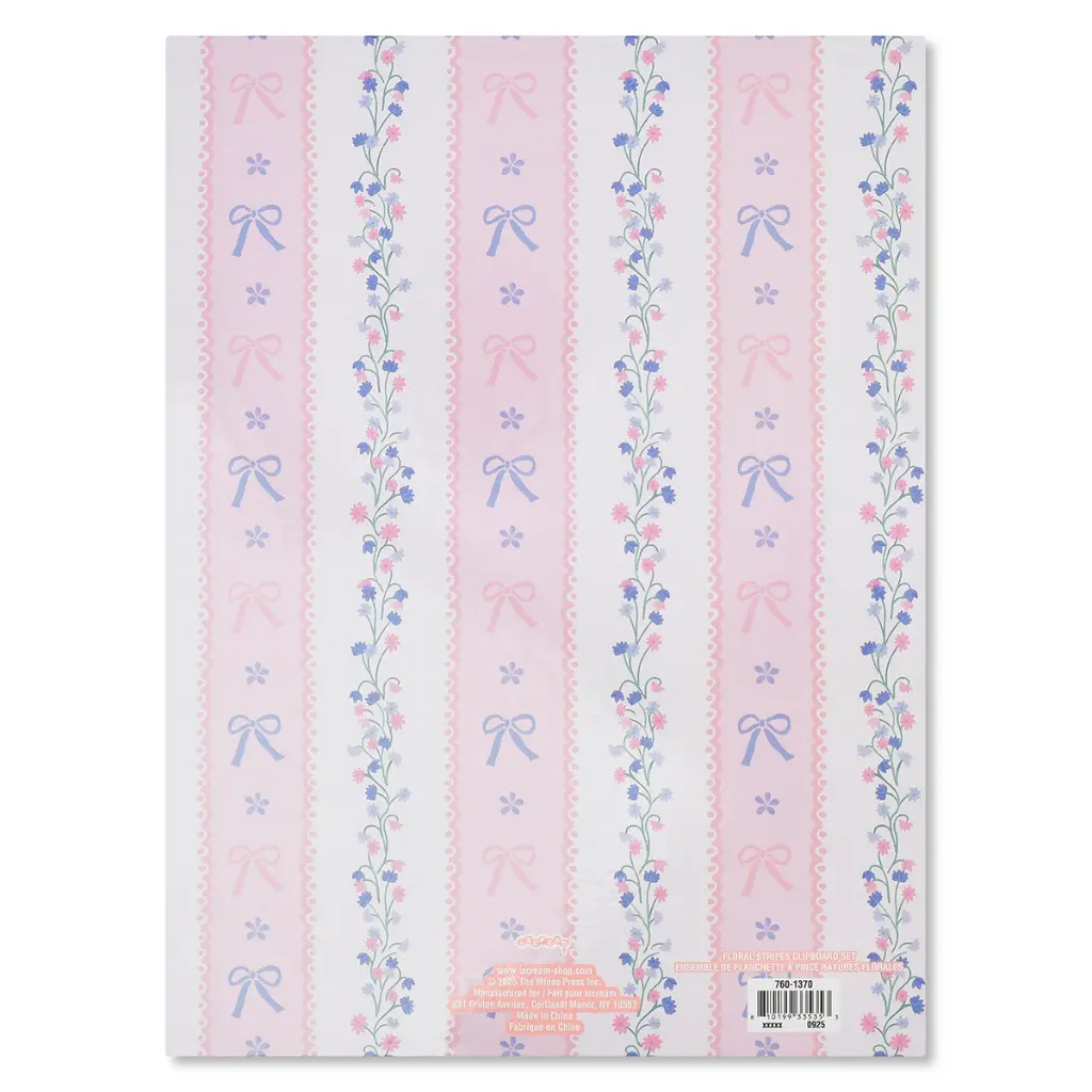 Floral Stripes Clipboard Set
