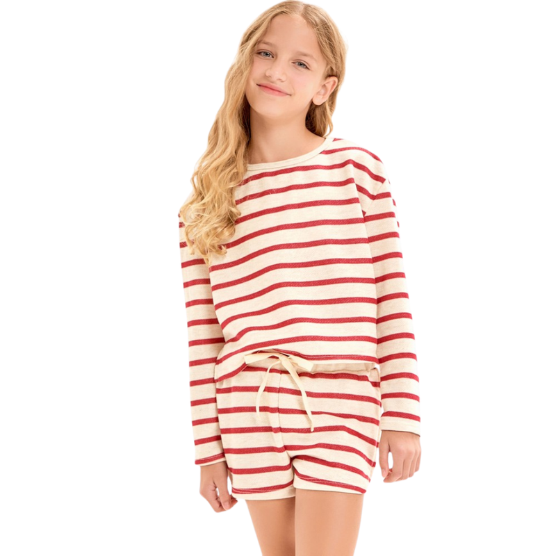 Stripe French Terry Top