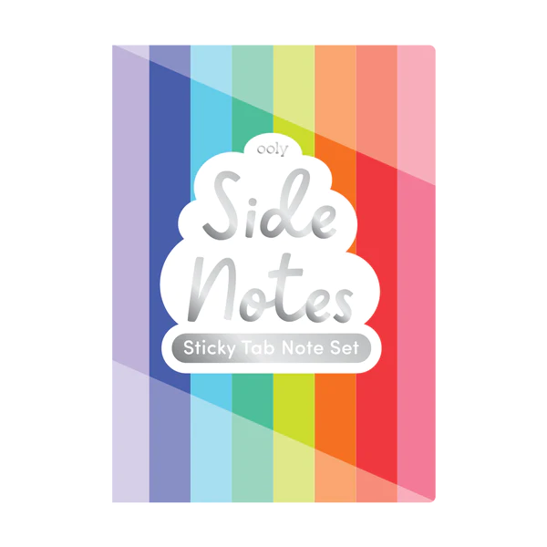 Side Notes Sticky Notes Tab Sets - Rainbow Hearts