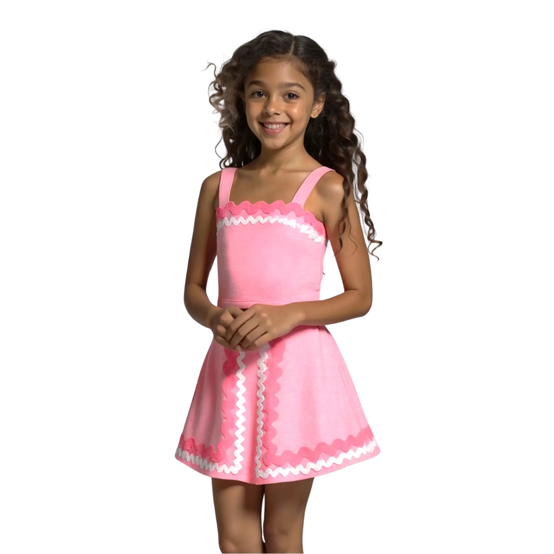 Rick Rack Trimmed Crop Tank Top