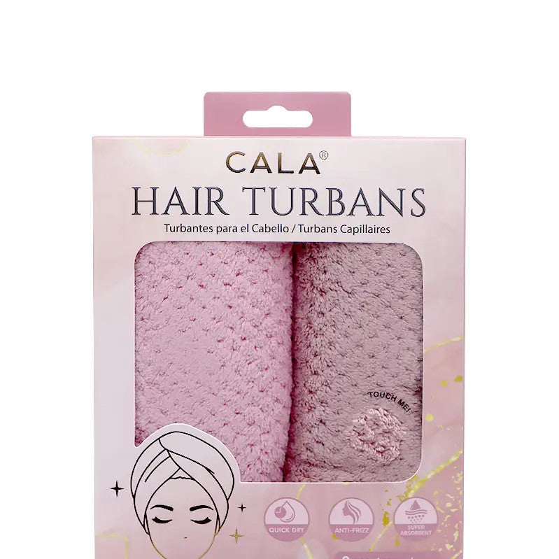 Pink Microfiber Hair Turbans