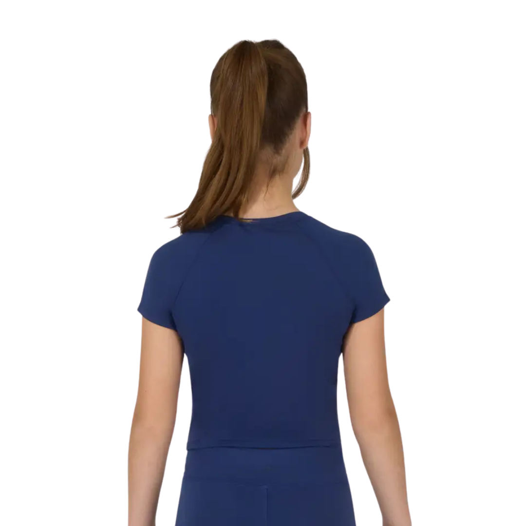 Girls Contrast Piping Top